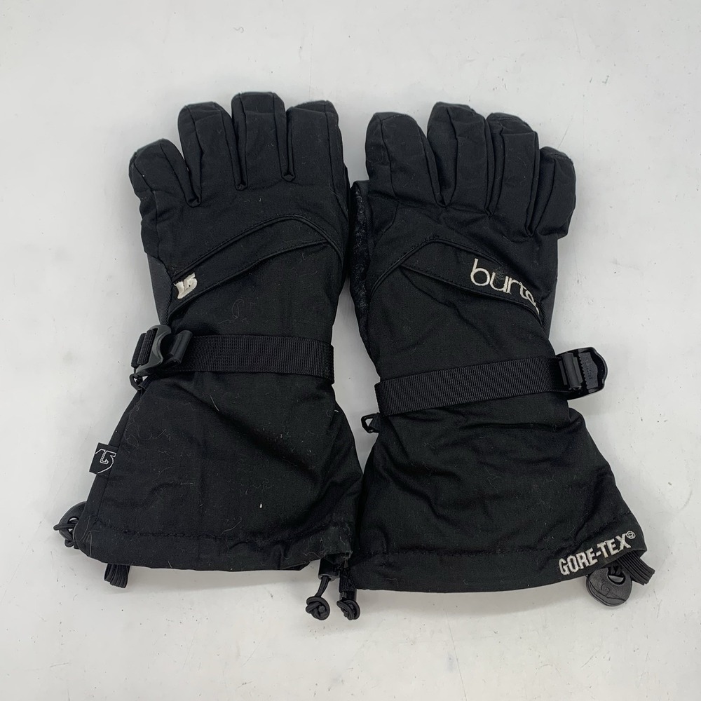 Burton Snowboard Gondy Gore-Tex Leather Gloves Black Mens Medium Ski Mittens